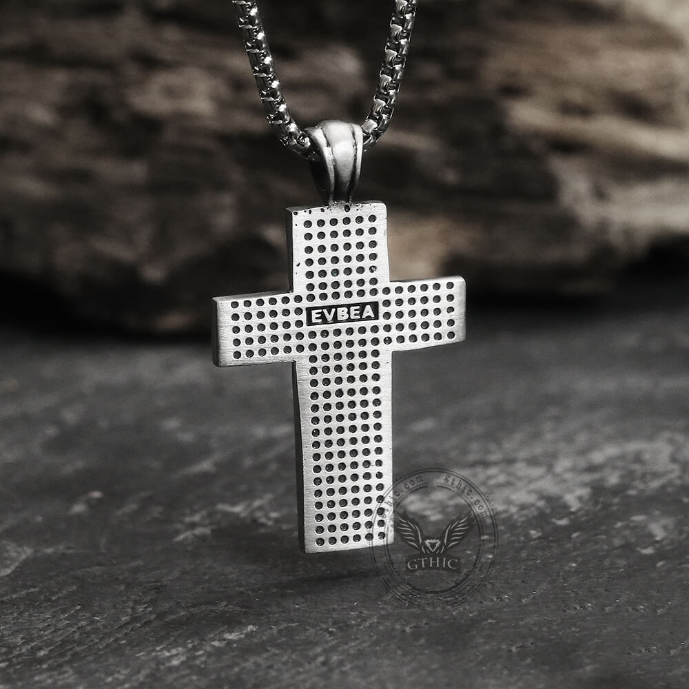 Resurrected Jesus Pure Tin Cross Necklace