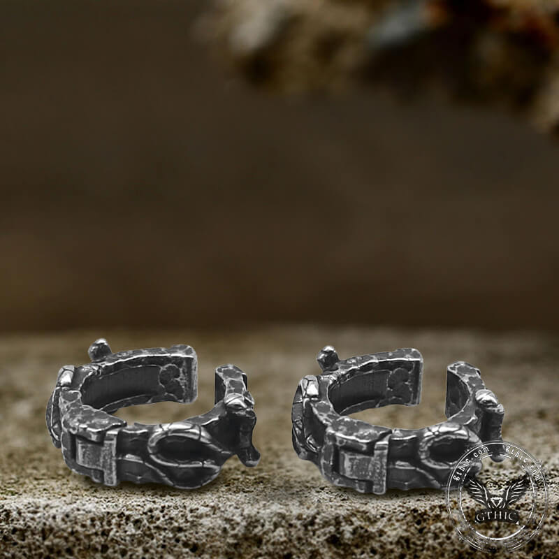 Retro Snake Stainless Steel Ear Cuffs