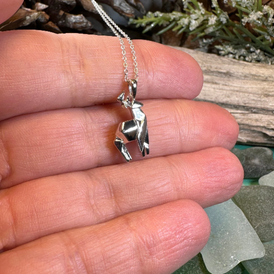 Origami Stag Necklace