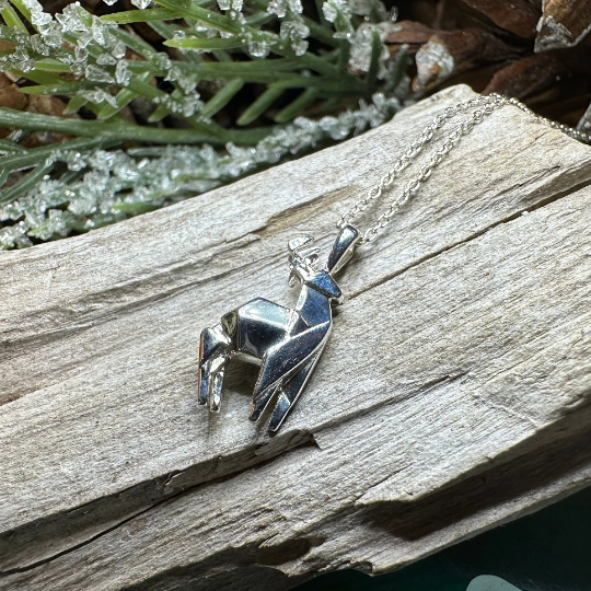 Origami Stag Necklace