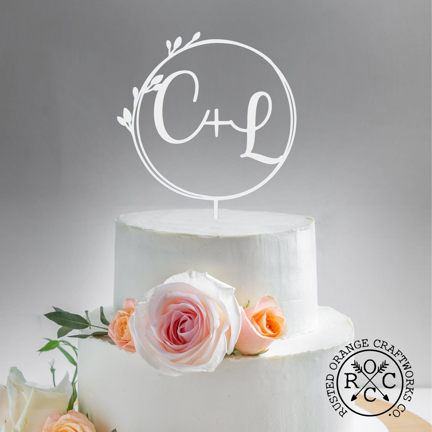 Custom Initial Wedding Cake Topper - Personalized Cake Topper for Weddings - Mr and Mrs Cake Topper Decorations Wedding Cake Toppers