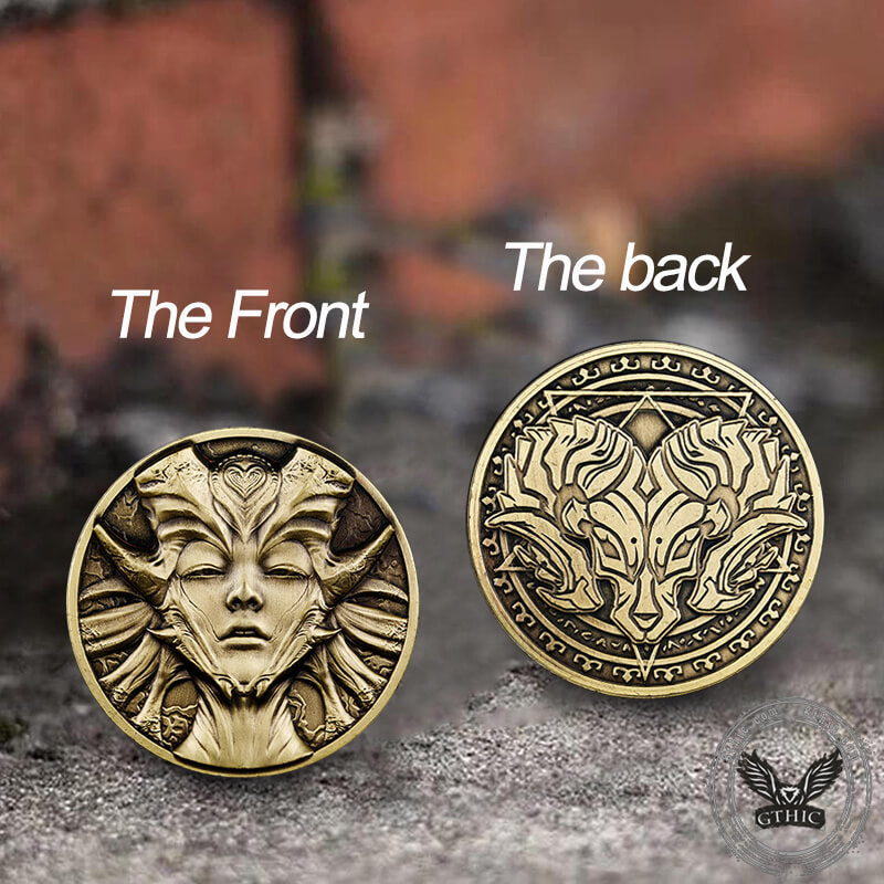 Seven Deadly Sins Of Lust Zinc Alloy Hobo Nickel Coin Pendant