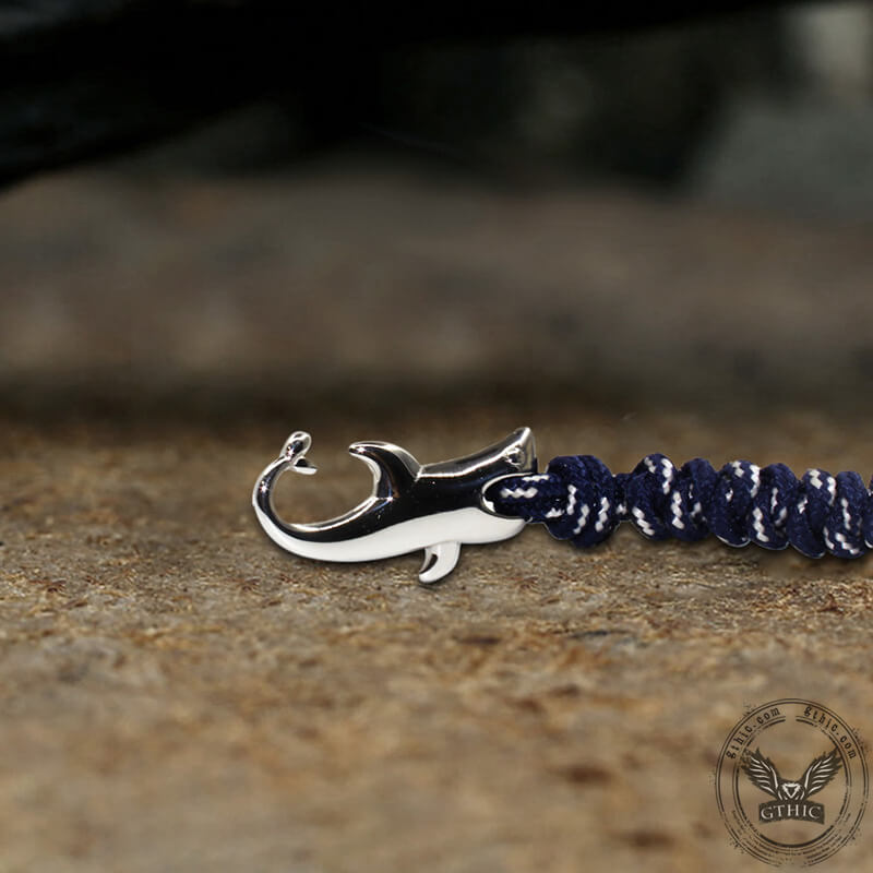 Shark Stainless Steel Paracord Bracelet