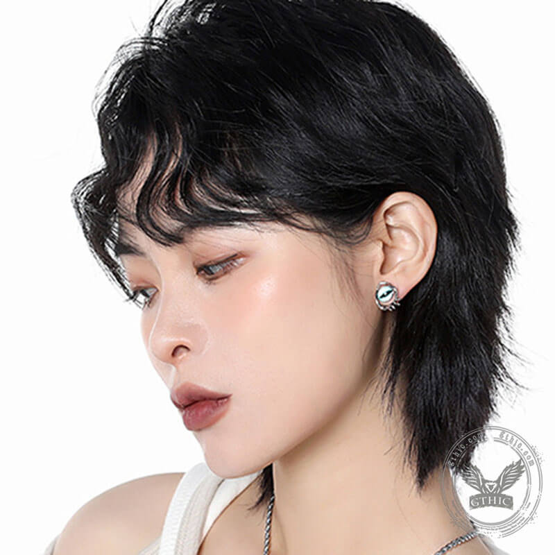 Simple Devil's Eye Alloy Stud Earrings