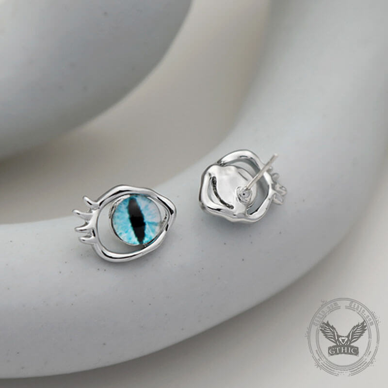 Simple Devil's Eye Alloy Stud Earrings