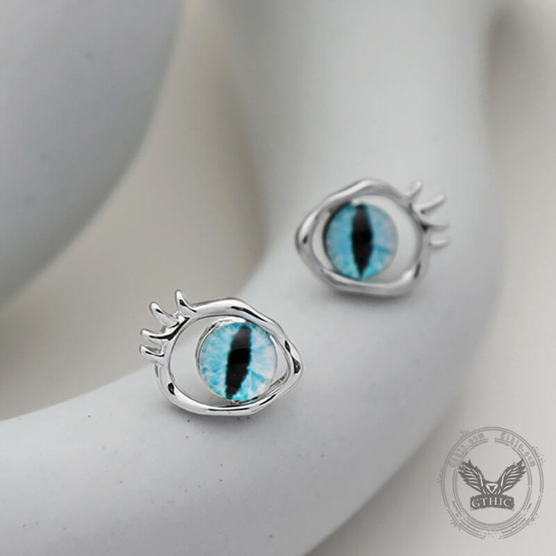 Simple Devil's Eye Alloy Stud Earrings