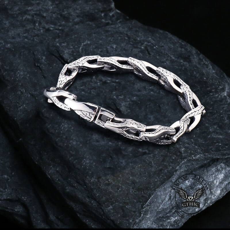 Snake Bone Stainless Steel Bracelet