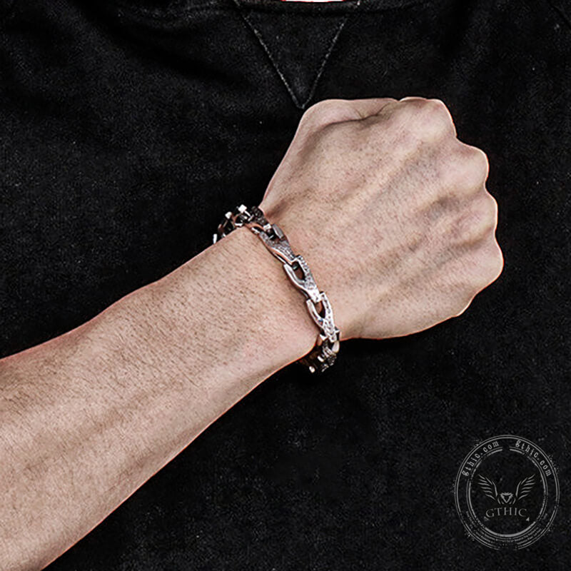 Snake Bone Stainless Steel Bracelet