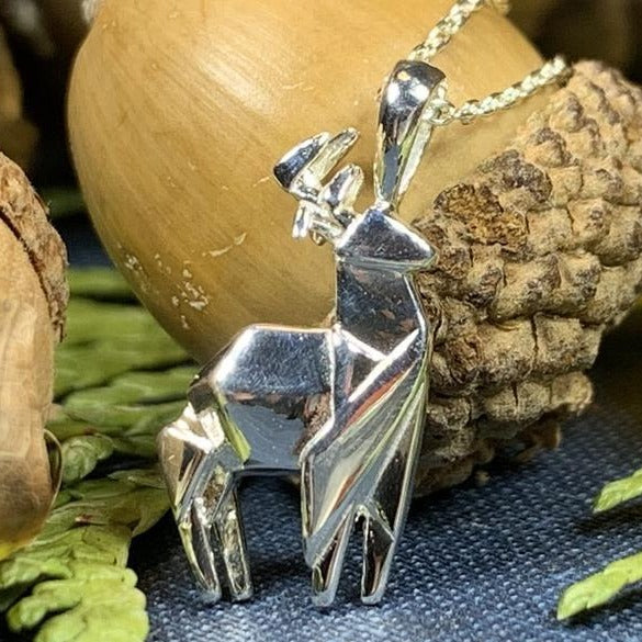 Origami Stag Necklace