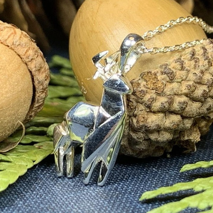 Origami Stag Necklace