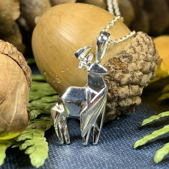 Origami Stag Necklace