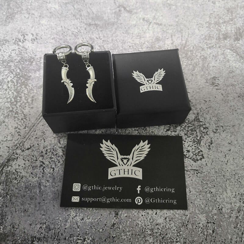 Vintage Dagger-Shaped Stainless Steel Earrings