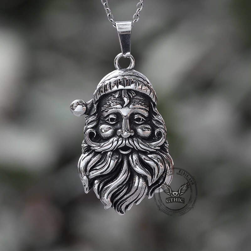 Vintage Santa Claus Stainless Steel Pendant