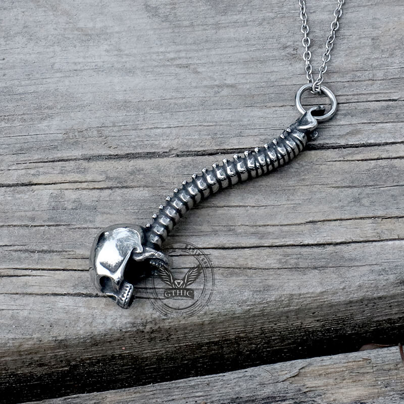 Vintage Vertebrae Skeleton Stainless Steel Bottle Opener Pendant