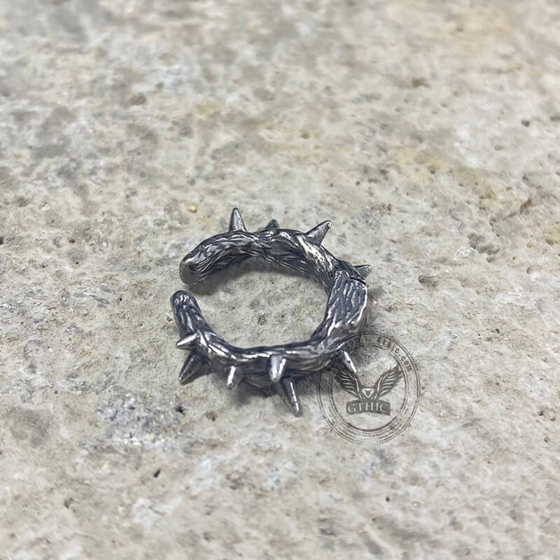 Vintage Thorns Stainless Steel Ear Clips
