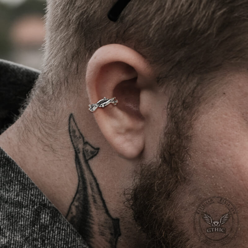 Winding Thorns Stainless Steel Ear Cuffs