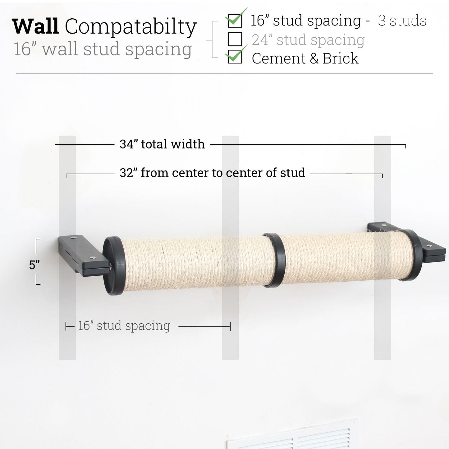 Horizontal Scratching Post for Cats