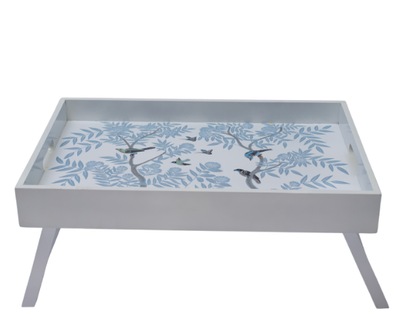Ivory CHINOISERIE WOOD BREAKFAST TRAY