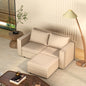 Ainfox L-shaped Storage Module Sofa Loveseat Sofa With Ottoman Beige