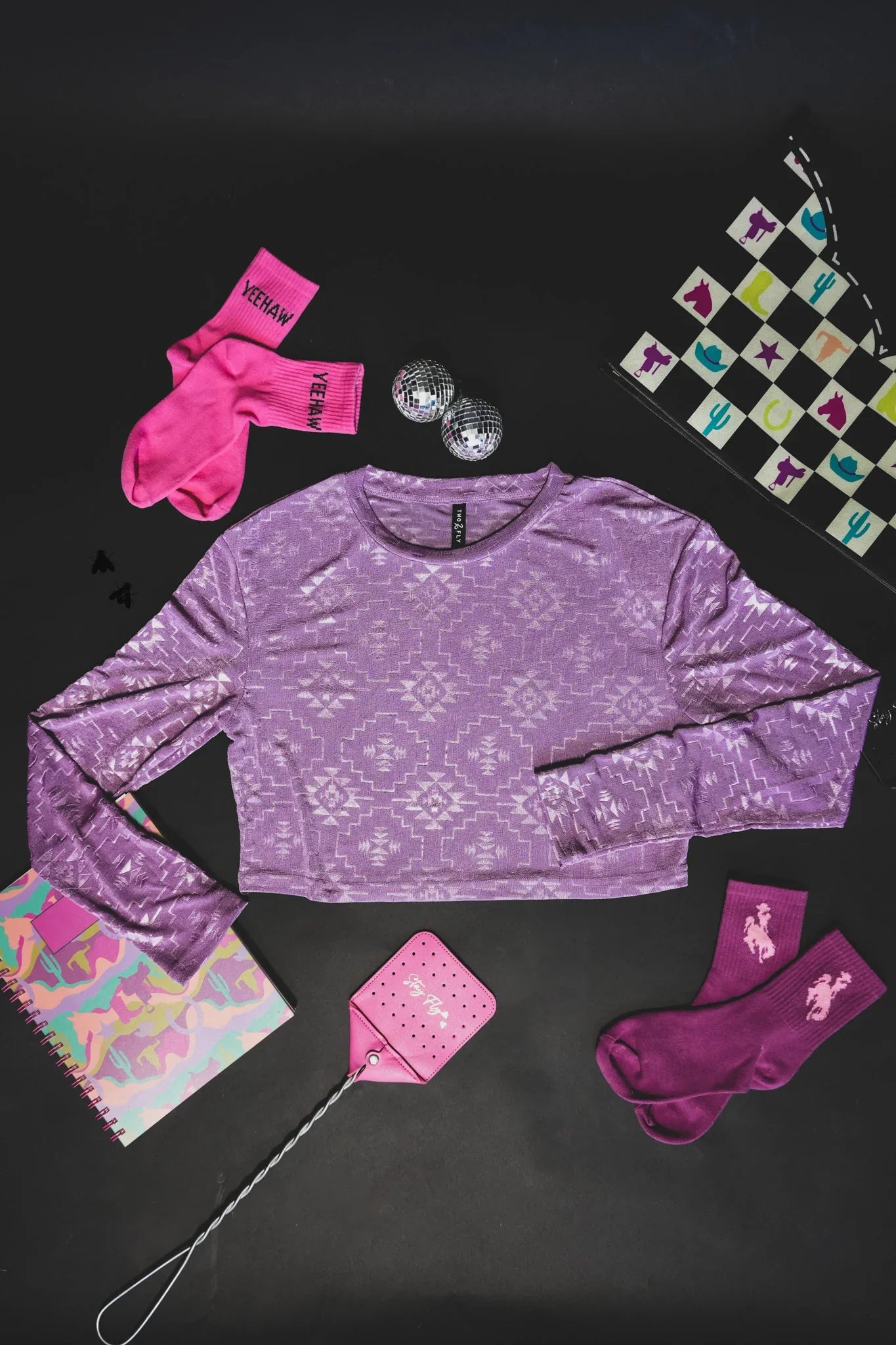 Macy Lavender Crop Top