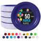 7 In. Navy Paper Plates - 50 Ct.