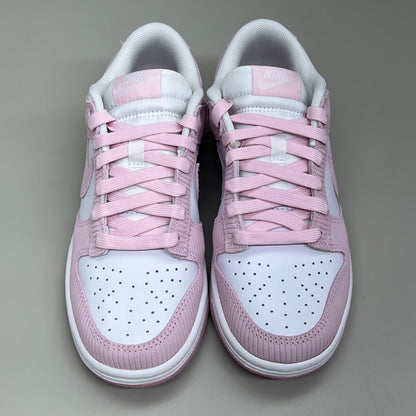 NIKE Classic Dunk Low Leather & Corduroy SZ Womens 8.5 Mens 7 White Pink FN7167