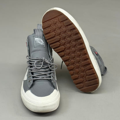 VANS Skate SK8Hi Canvas Shoes Men's Sz 5.5 Women's Sz 7 Grey/White (Pre-Owned)