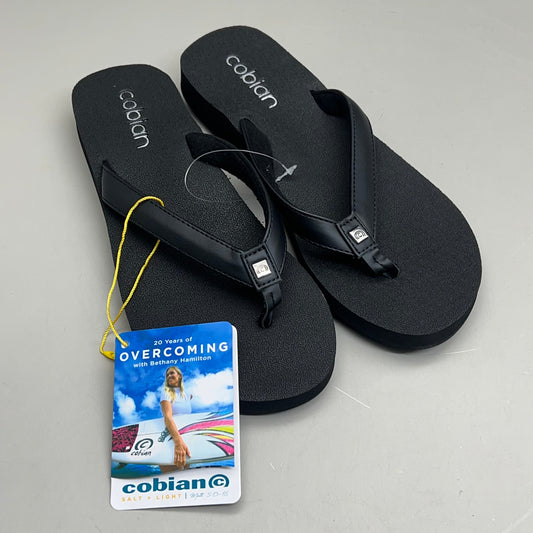 COBIAN Skinny Bounce Comfortable Synthetic Strap Women's Sz 8 Black SKI25-001-08