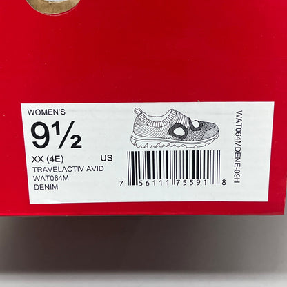 PROPET Travel Activ Avid Knit Flexible Shoe Women's Sz 9.5 XX(4E) Denim WAT064M