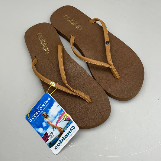 COBIAN Nia's Bounce 2 Synthetic Leather Sandals Women's Sz 8, EU 38.5 Tan NIA25-230-8