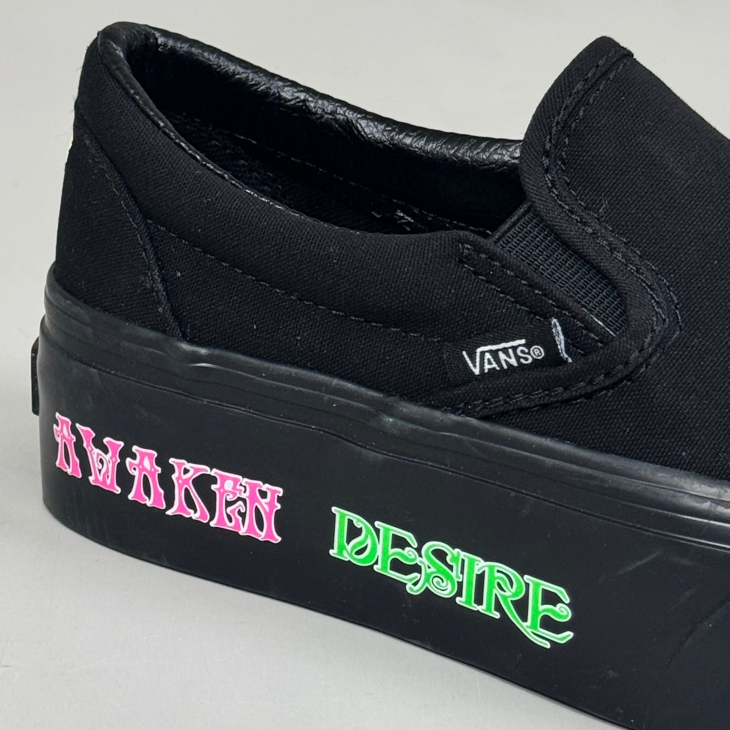 VANS Platform Awaken Desire Print Glow in The Dark Shoe Mens 3.5 Women's 5 Black