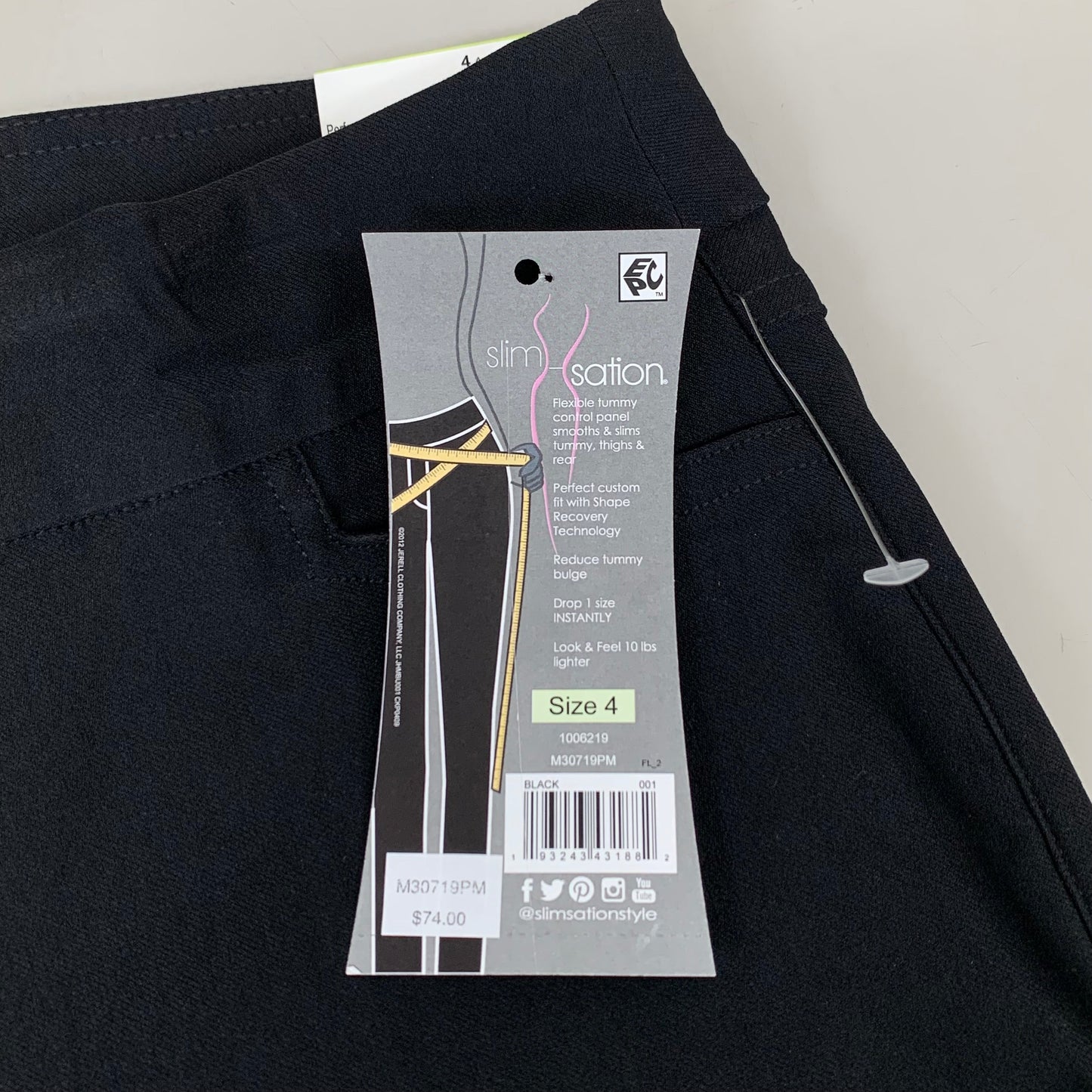 MULTIPLES Ankle Pants Petite Women's Sz 4 Black M30719PM