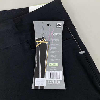MULTIPLES Ankle Pants Petite Women's Sz 4 Black M30719PM