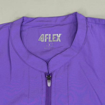 GREEN TOWN 4 Flex Scrubs Jumpsuit Cinch In Waist Women's Sz L Ultra Violet GFX-023AST