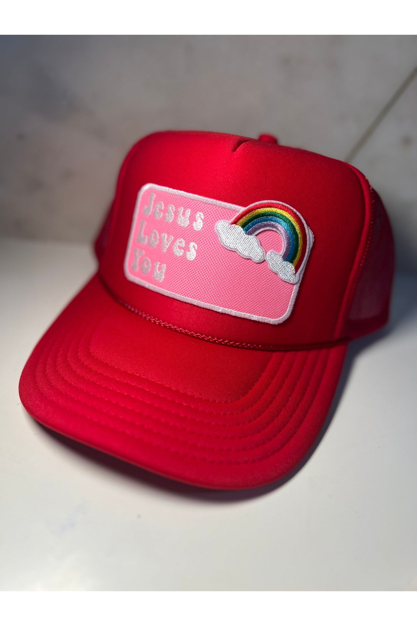 Jesus Loves You vintage trucker hat
