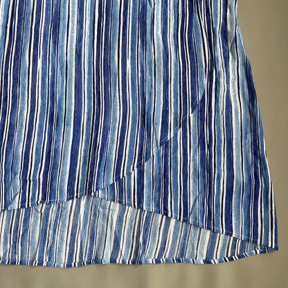 TOMMY BAHAMA Women's Divine Lines Maxi Skirt White Blue Boho Stripe Size 8 (New)