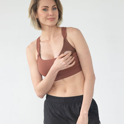 Chloé 3 Running Nursing Sports Bra (Rust)