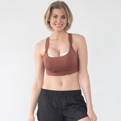 Chloé 3 Running Nursing Sports Bra (Rust)