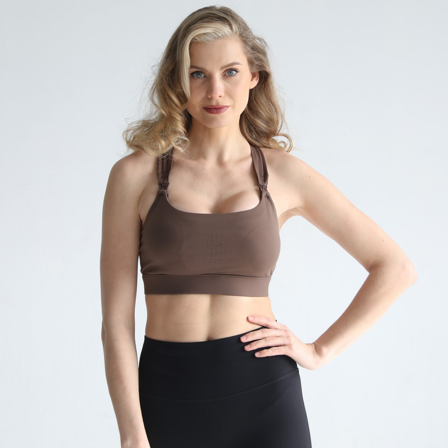 Chloé 4 Running Nursing & Pumping Sports Bra (Espresso)