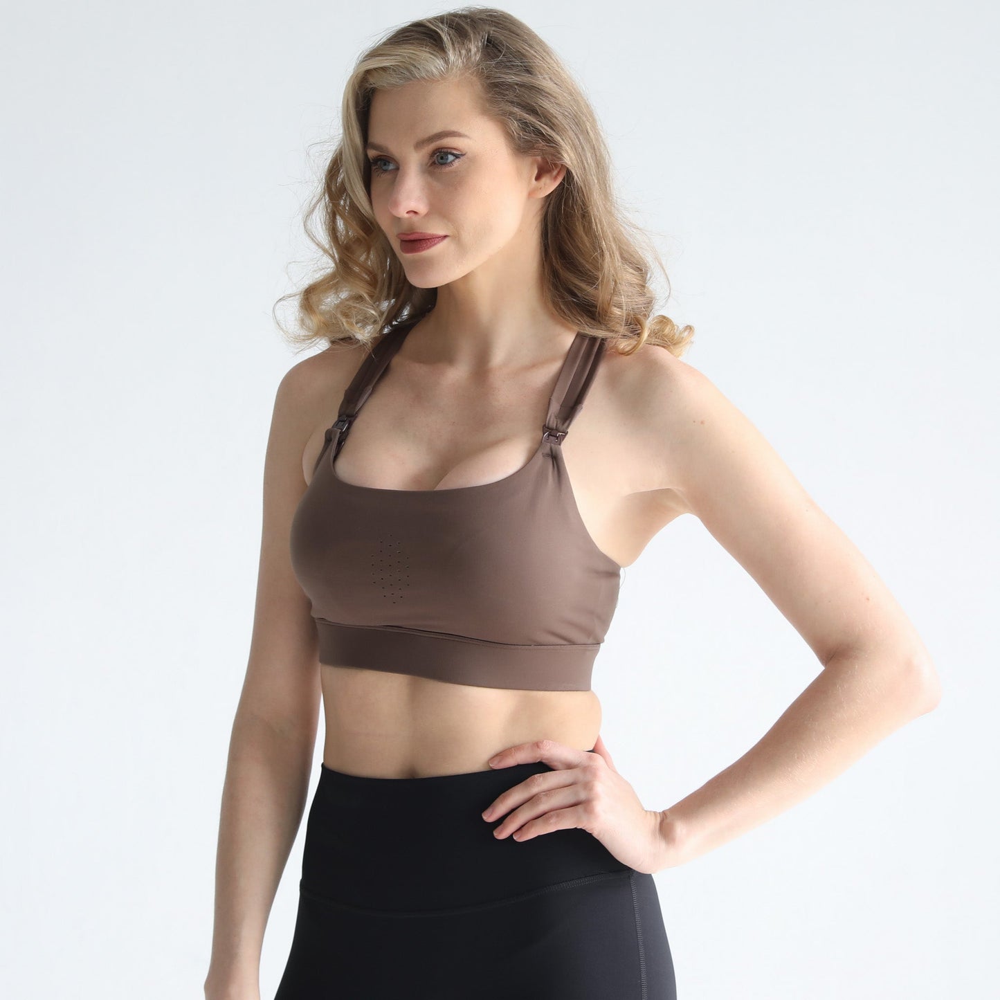 Chloé 4 Running Nursing & Pumping Sports Bra (Espresso)