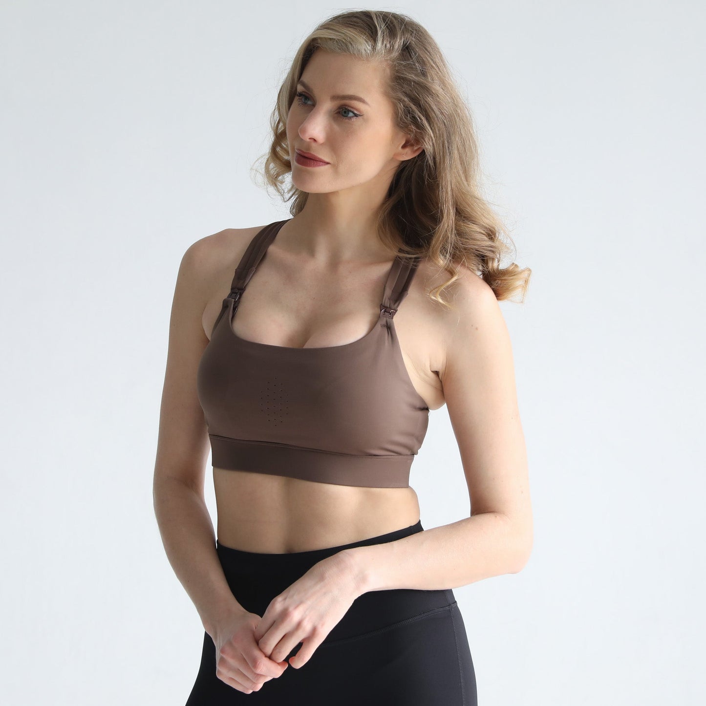Chloé 4 Running Nursing & Pumping Sports Bra (Espresso)
