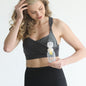 Venice 5 Ultimate Support Full Coverage Nursing & Pumping Sports Bra (Steel Slate)