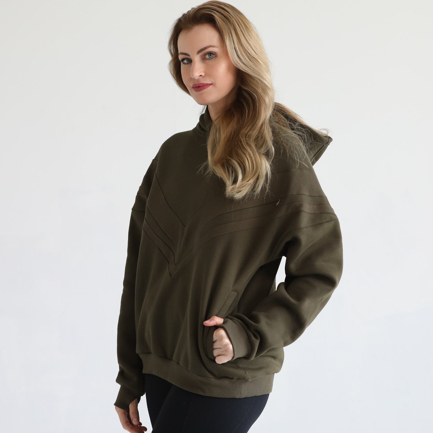 Isabella Ultra Soft Oversized Nursing & Pregnancy Hoodie (Olive Tree)