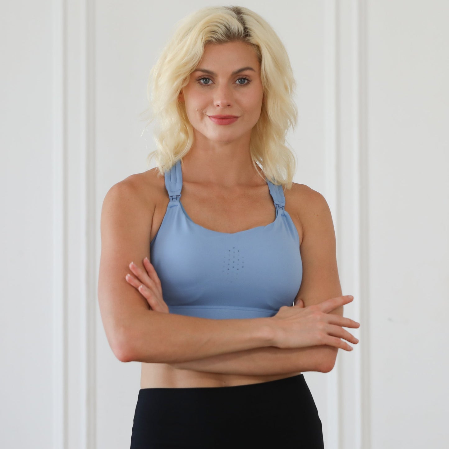 Chloé 3 Running Nursing Sports Bra (Tile Blue)