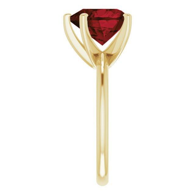 14K Yellow 10x10 mm Heart Solitaire Engagement Ring