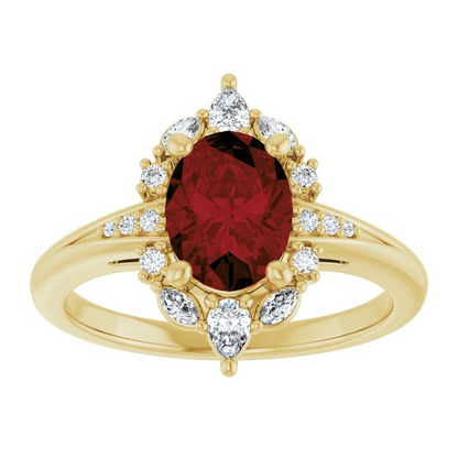 14K Yellow 8x6 mm Oval Engagement Ring