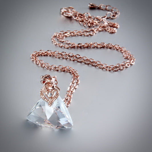 "Liya" - Rose Gold Swarovski Crystal Necklace