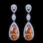 Amy - Silver Cubic Zirconia Bridal Earrings - More Colors Available