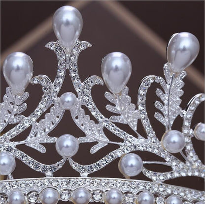 Monique - Pearl and Cubic Zirconia Bridal Tiara