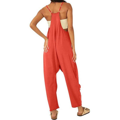 Feisty Coral overall jumpsuit